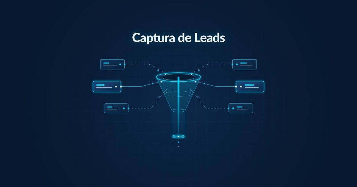 Representação de um fluxo de dados entrando em um sistema de captura, com blocos de informação se organizando em uma estrutura vertical