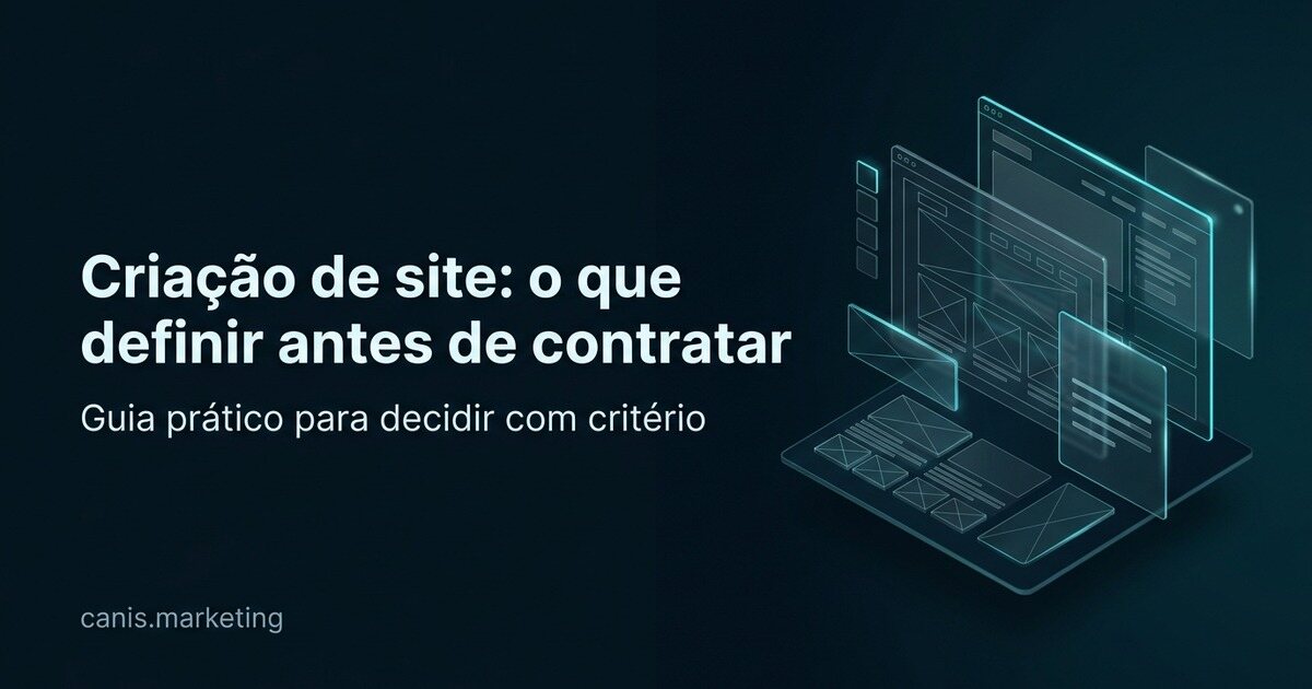 Representação de um projeto de site: telas de wireframe sobre fundo escuro