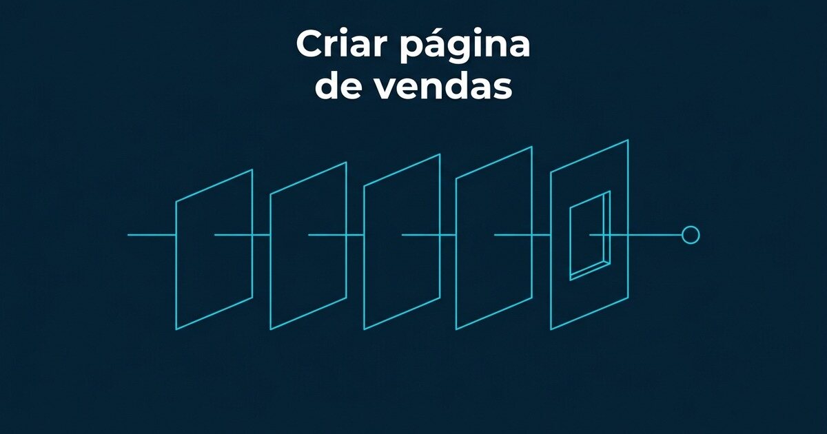 Cartões ligados em sequência, do primeiro bloco da página até o clique final