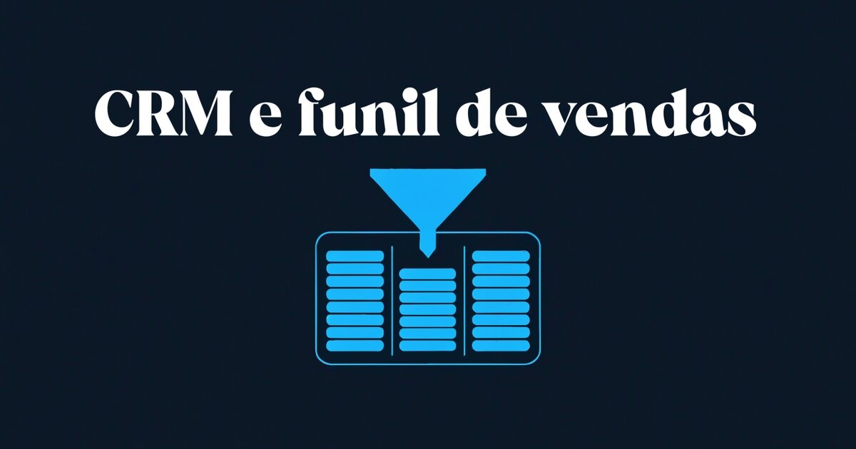 Funil ligado a um quadro de cartões em colunas