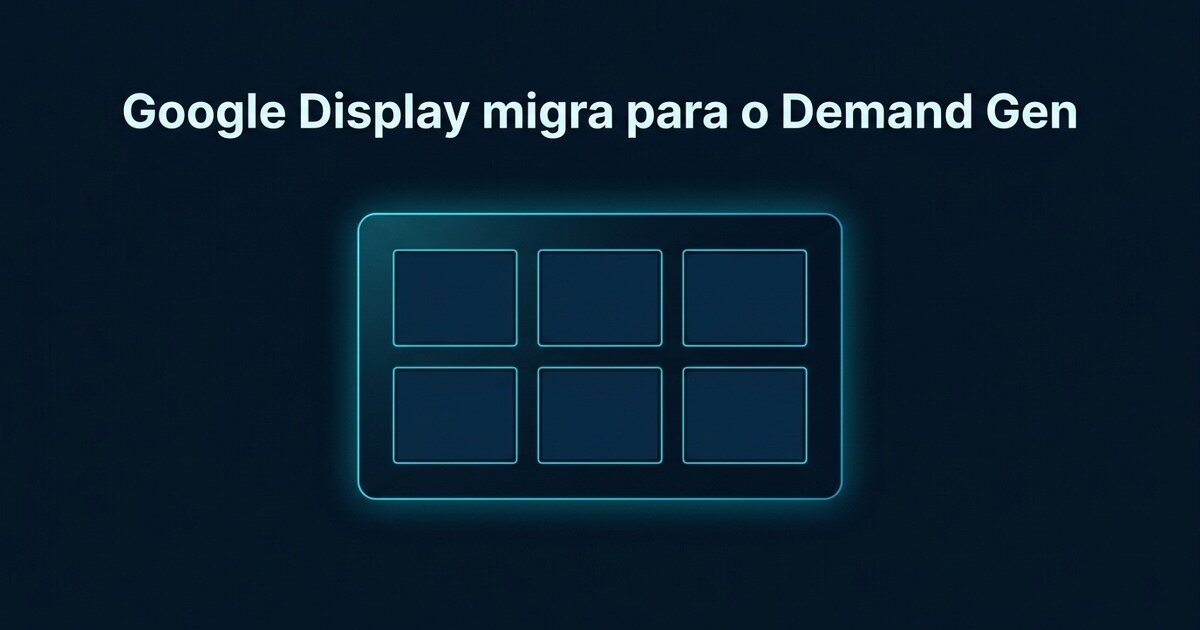 Painel único de anúncios com várias molduras de display do mesmo tamanho organizadas dentro dele, sobre fundo escuro