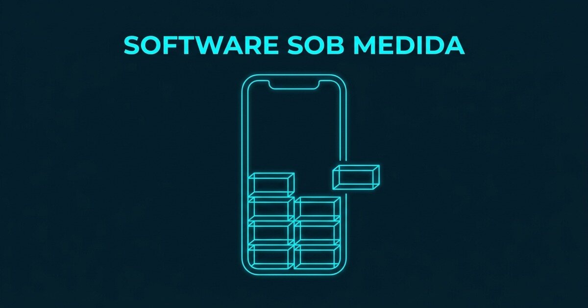 Blocos modulares se encaixando para formar a tela de um sistema próprio