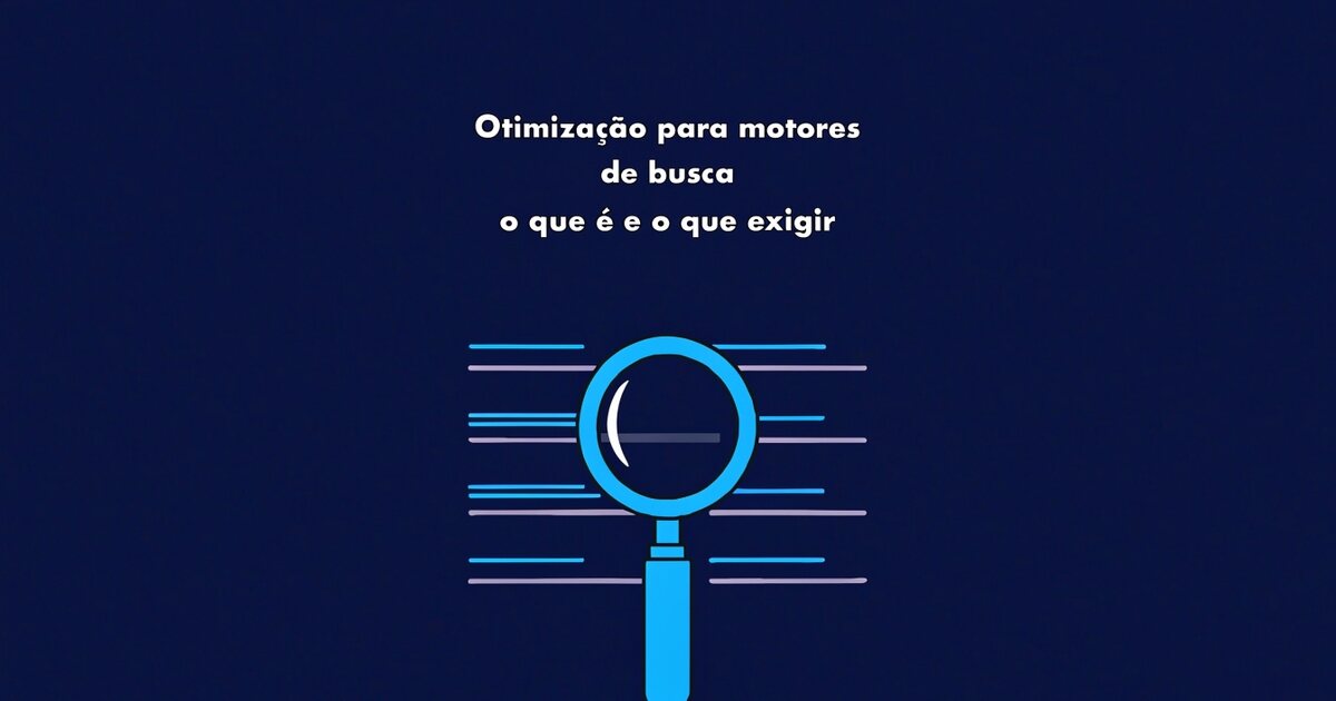 Lupa sobre uma lista de resultados de busca, com uma linha destacada entre as demais