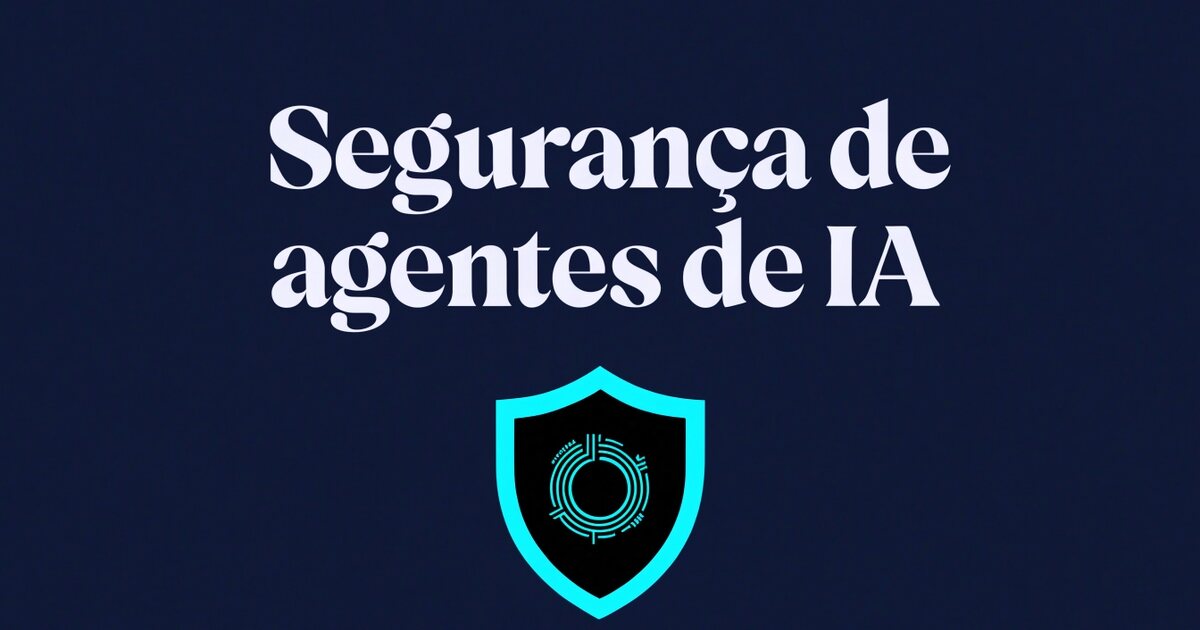 Escudo com um núcleo de circuito aceso no centro, representando a proteção de um agente de IA